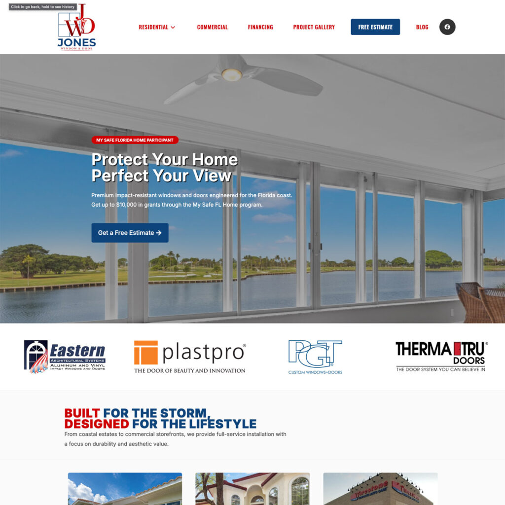 Jones window and door website
