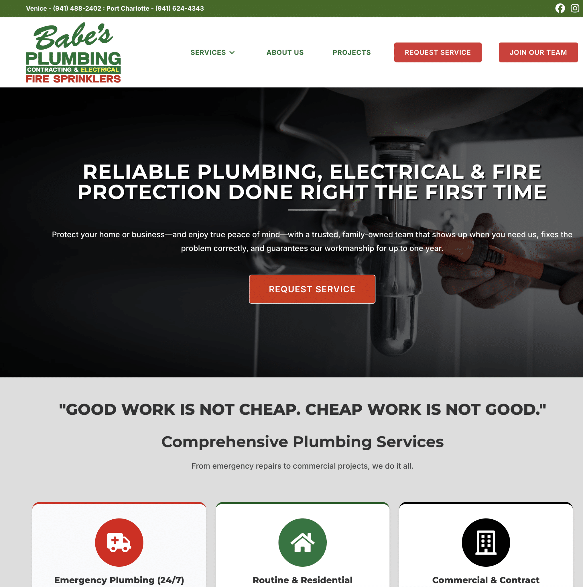 babes plumbing website