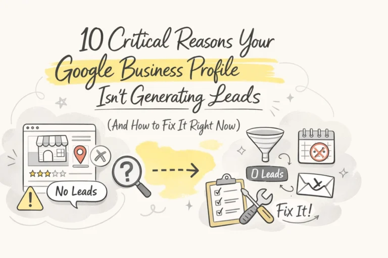 Read more about the article 10 Critical Reasons Your Google Business Profile Isn’t Generating Leads (And How to Fix It Right Now)